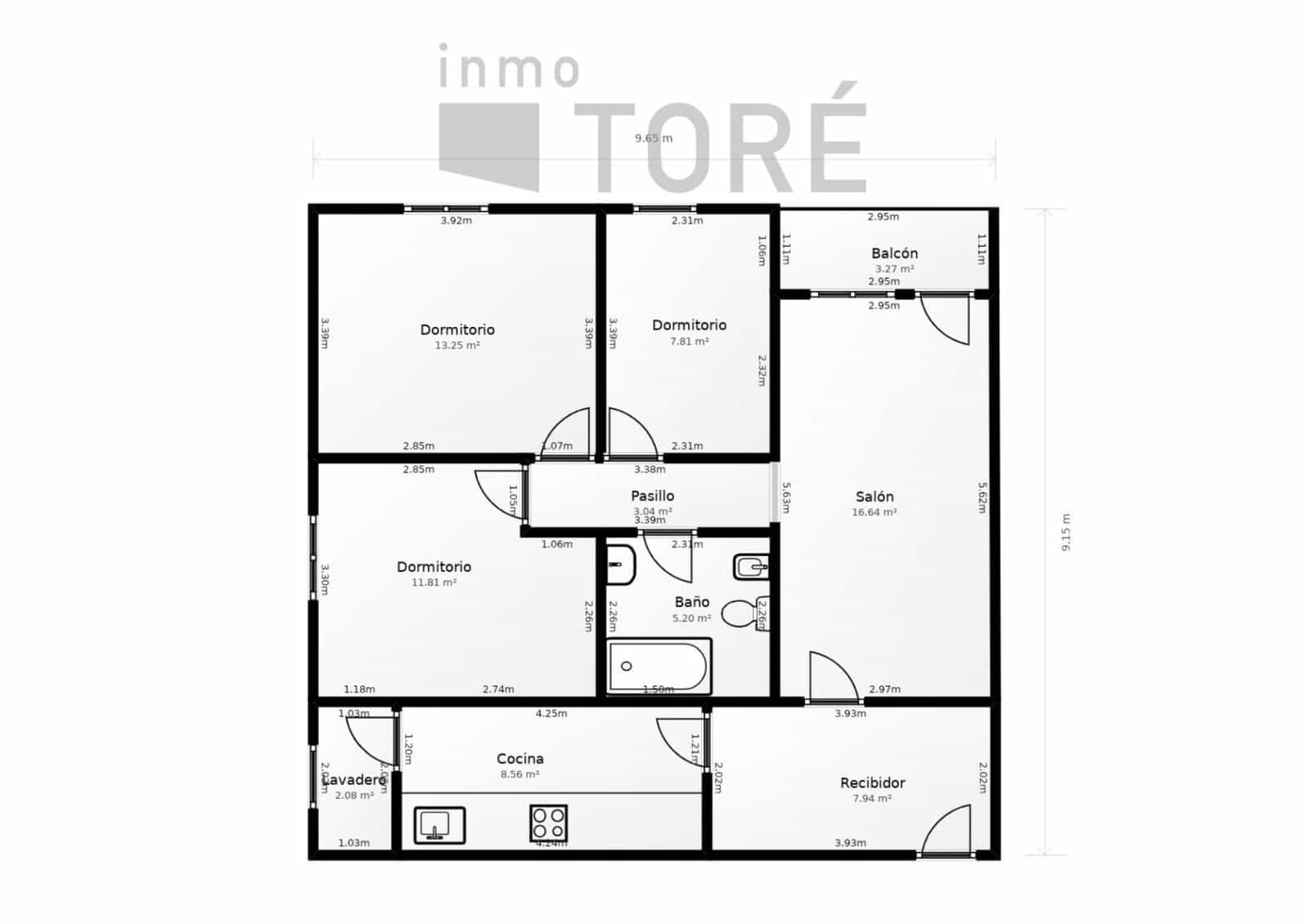 3 sypialnia Mieszkanie na sprzedaż w Miasto Malaga - 312 000 € (Ref: 9586715)
