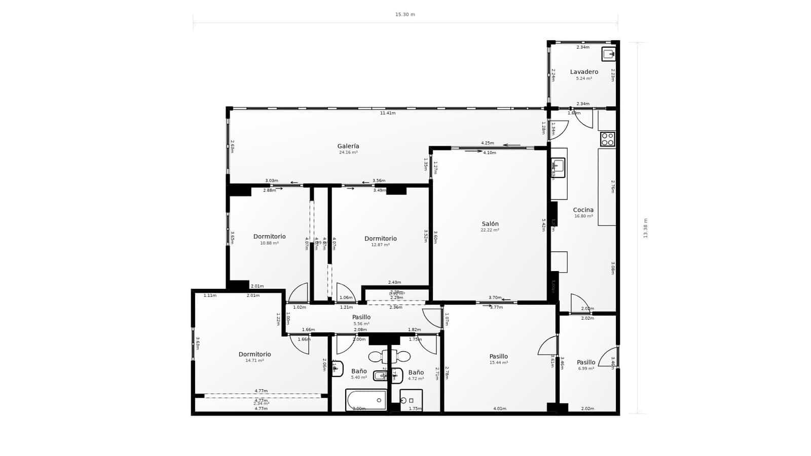 3 bedroom Flat for sale in Malaga city with garage - € 732,000 (Ref: 9611405)