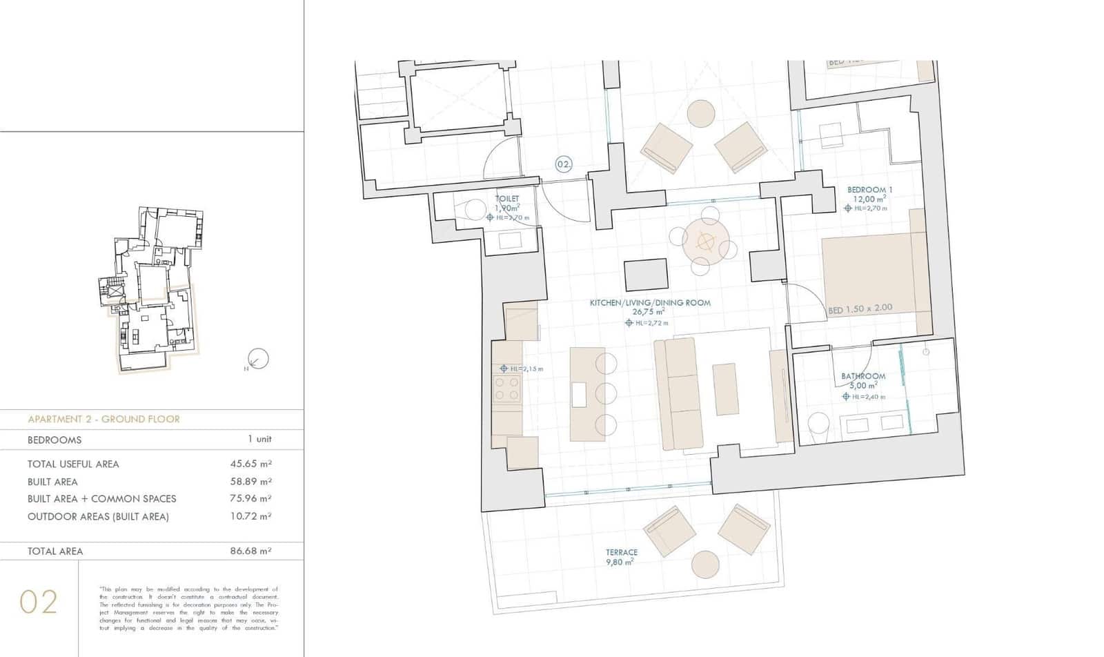 1 sypialnia Mieszkanie na sprzedaż w Miasto Malaga - 370 000 € (Ref: 9634494)