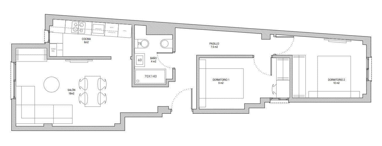2 chambre Appartement à vendre à Malaga ville - 299 000 € (Ref: 9679981)