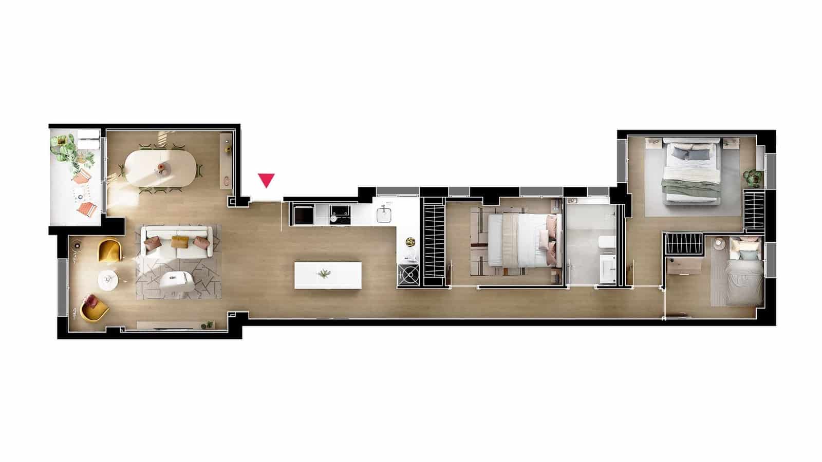 3 Zimmer Wohnung zu verkaufen in Malaga Stadt - 480.000 € (Ref: 9698914)