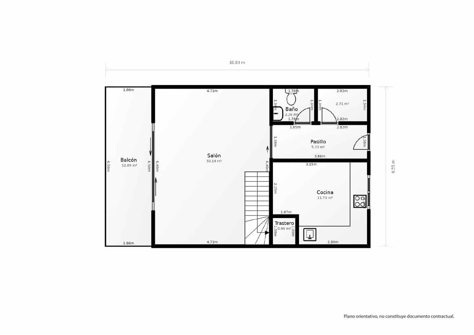 Ático de 3 habitaciones en Málaga ciudad en venta - 550.000 € (Ref: 9726790)