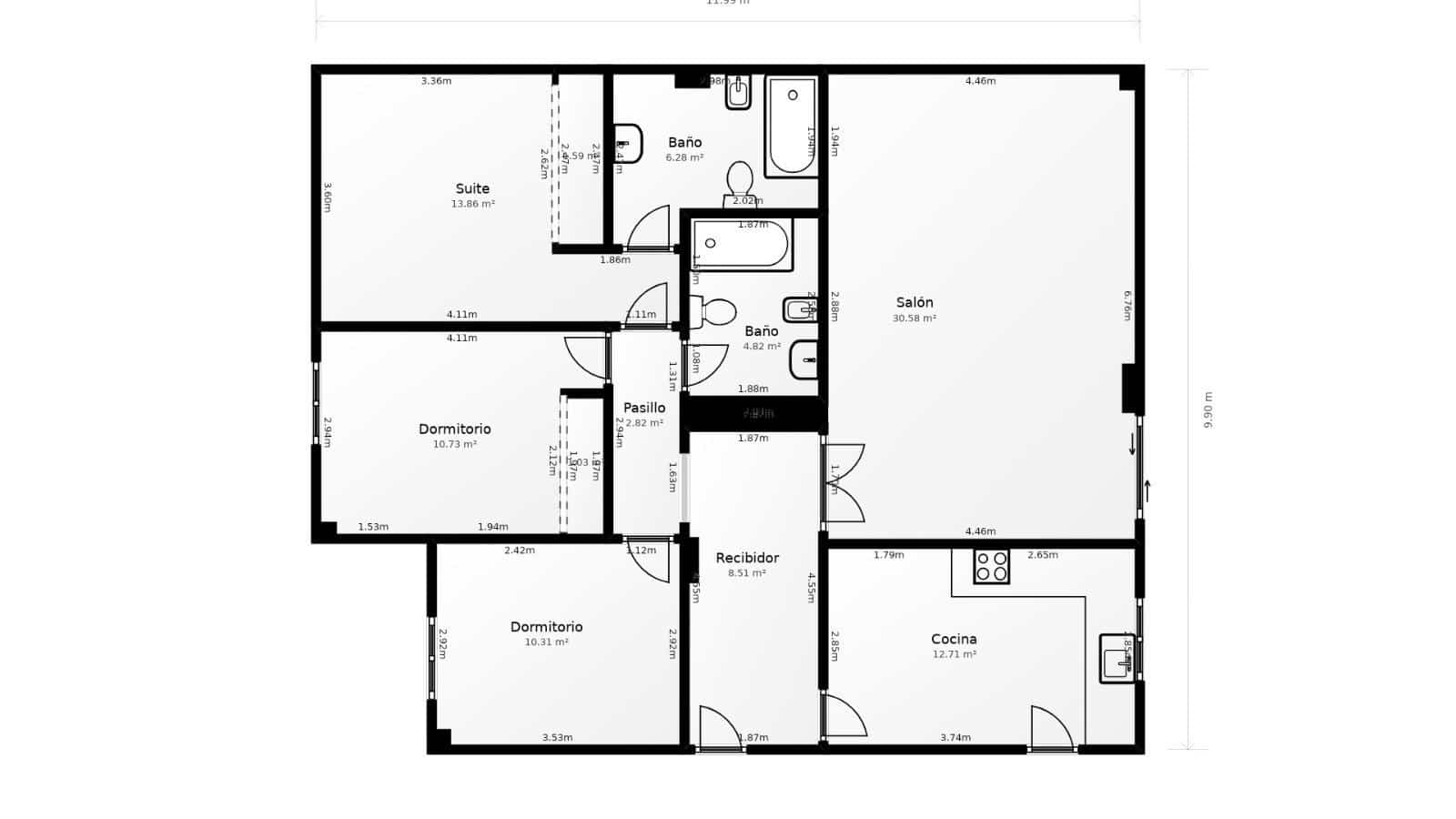Piso de 3 habitaciones en Málaga ciudad en venta con piscina garaje - 600.000 € (Ref: 9820366)