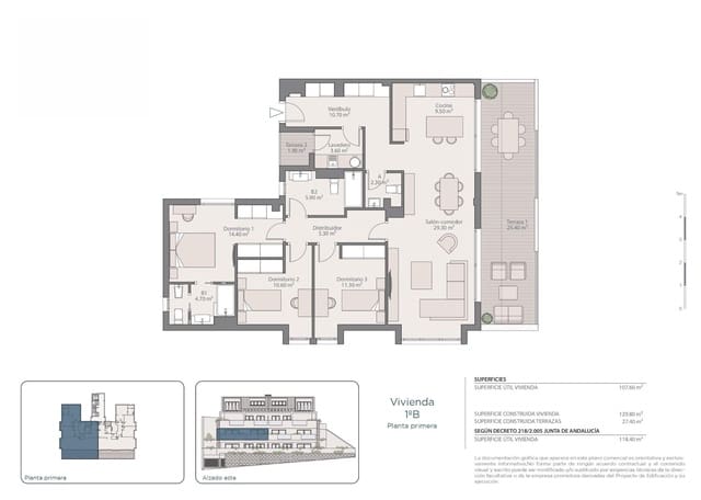 3 soveværelse Lejlighed til salg i Torrequebrada, Benalmádena med garage - € 680.000 (Ref: 9851924)
