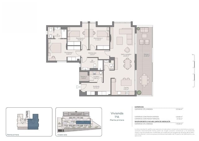 3 soveværelse Lejlighed til salg i Torrequebrada, Benalmádena med garage - € 684.000 (Ref: 9851925)