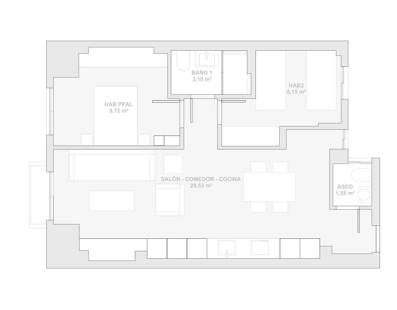 2 slaapkamer Flat te koop in Malaga stad - € 338.500 (Ref: 9865371)