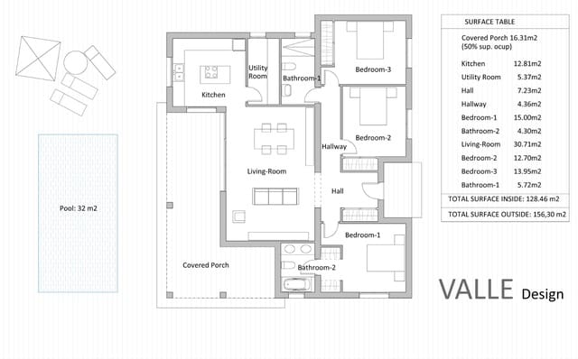 3 Zimmer Villa zu verkaufen in Macisvenda, Abanilla mit Pool - 265.000 € (Ref: 6666527)