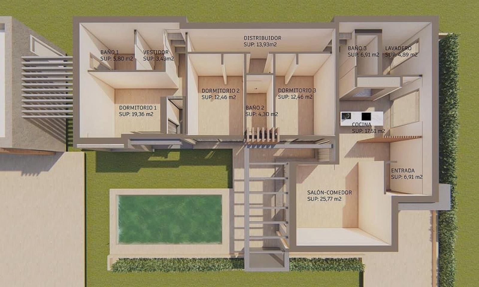 3 sovrum Villa till salu i Fortuna med pool - 329 000 € (Ref: 7887103)