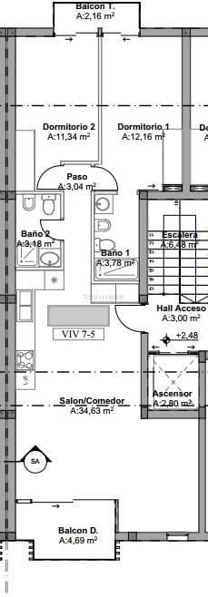 2 makuuhuone Asunto vuokrattavana paikassa Guia de Isora mukana uima-altaan 
autotalli - 1 700 € (Ref: 10019809)