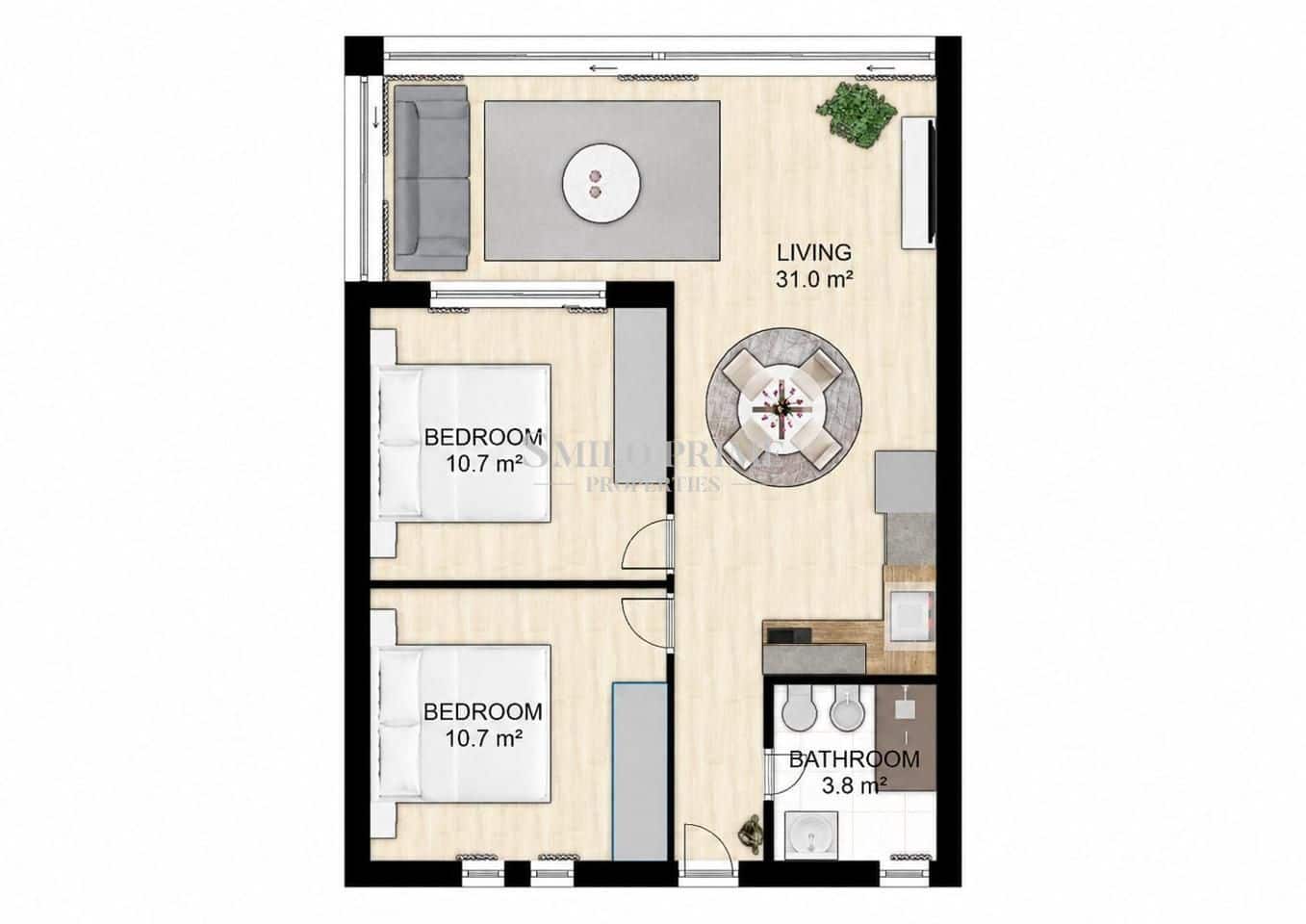 2 quarto Apartamento para venda em Adeje com piscina garagem - 390 000 € (Ref: 10029704)