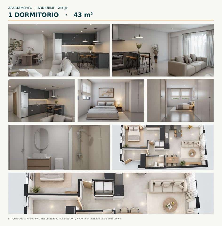 1 Zimmer Wohnung zu verkaufen in Adeje - 240.000 € (Ref: 10153287)