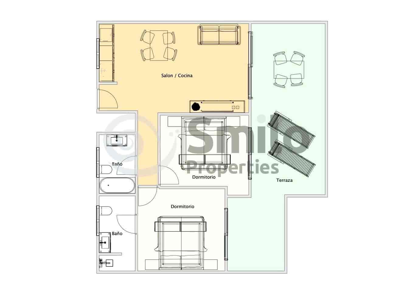 2 Zimmer Wohnung zu verkaufen in Costa Adeje mit Pool - 349.900 € (Ref: 9809458)