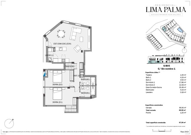 2 Zimmer Villa zu verkaufen in Palma de Mallorca mit Pool - 481.995 € (Ref: 8487785)