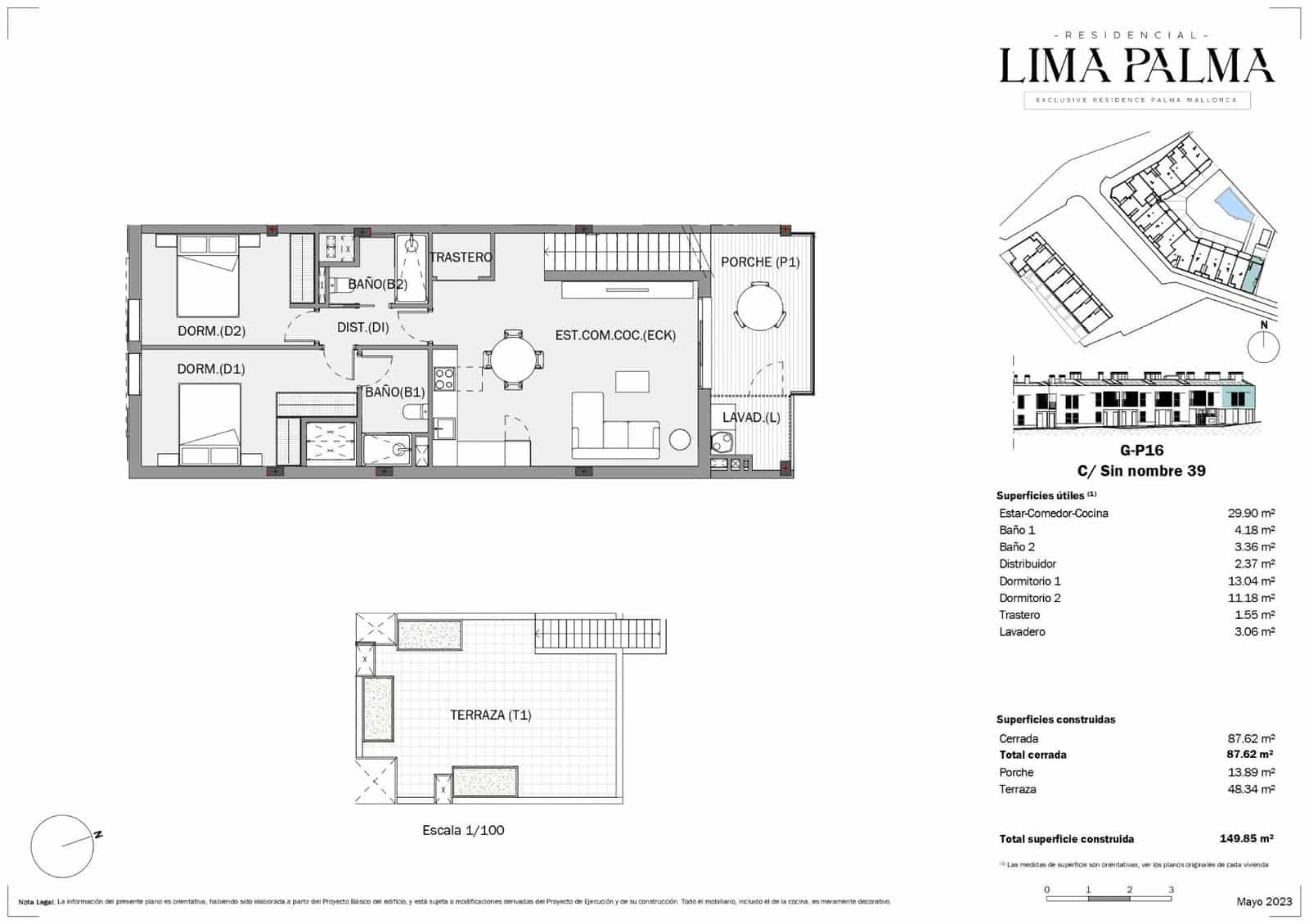 2 slaapkamer Penthouse te koop in Palma de Mallorca met zwembad - € 579.000 (Ref: 8491185)