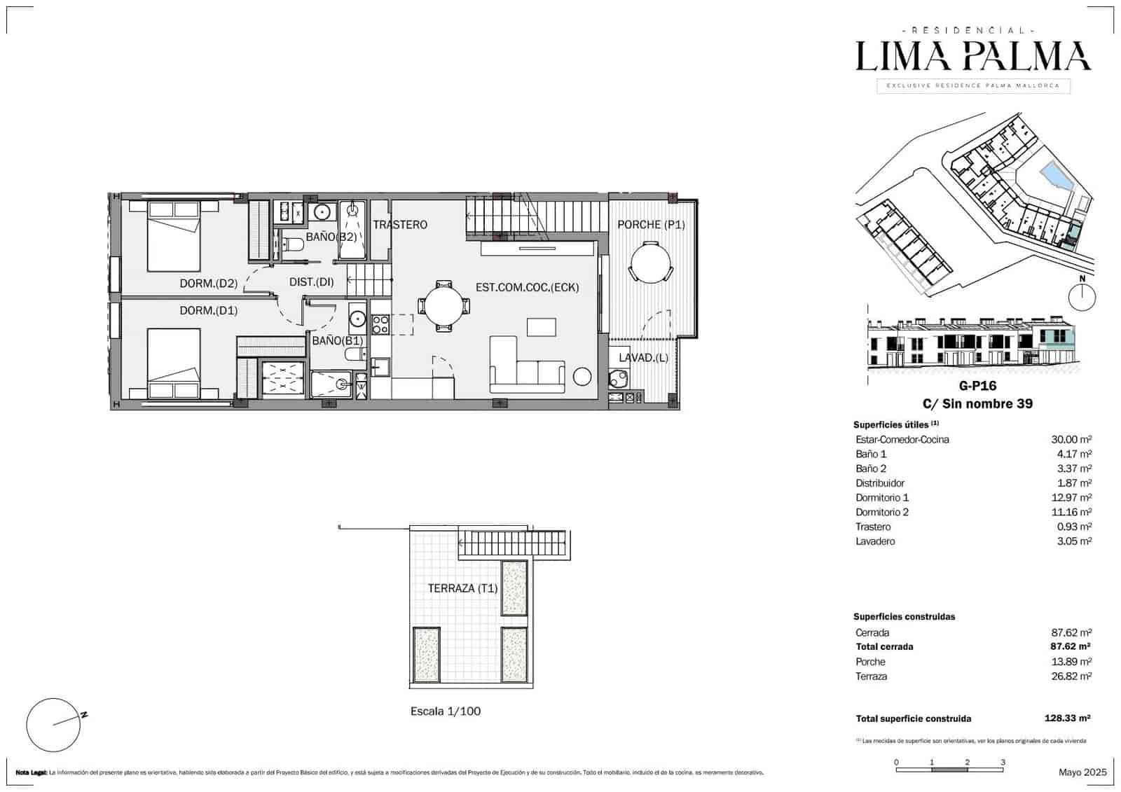 2 bedroom Penthouse for sale in Palma de Mallorca with pool - € 579,000 (Ref: 8491185)