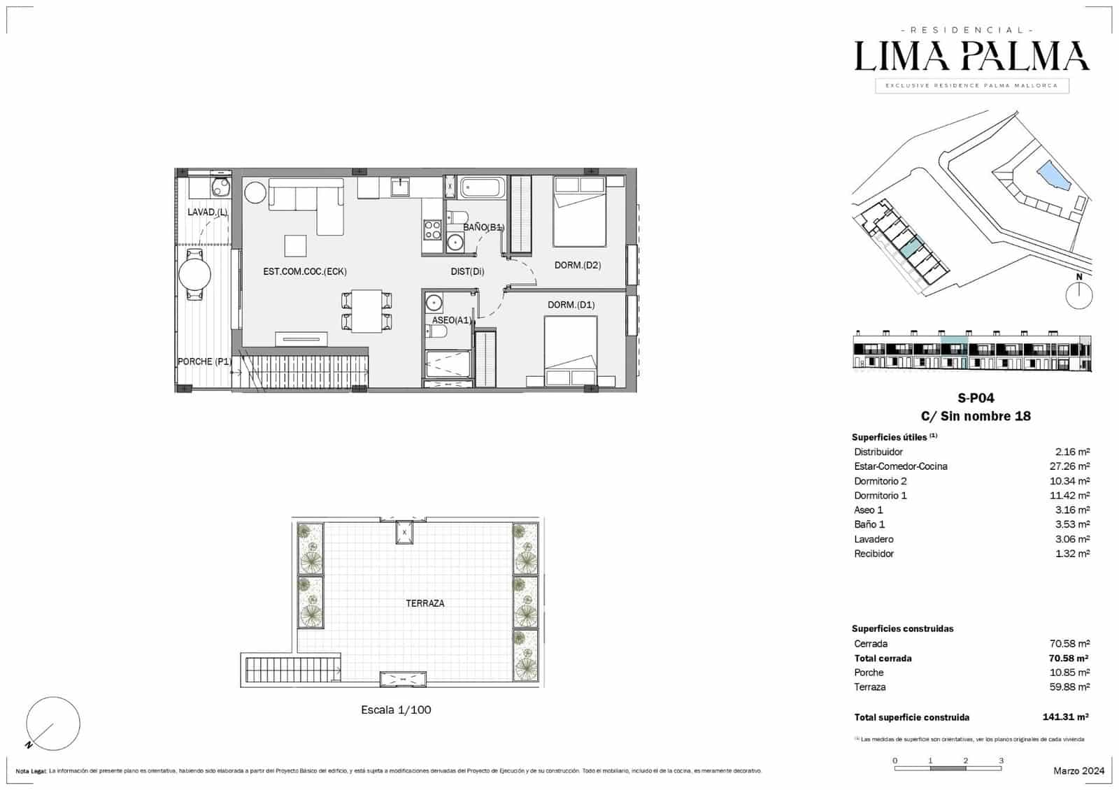 2 soveværelse Penthouse til salg i Palma de Mallorca med swimmingpool garage - € 522.000 (Ref: 8532029)