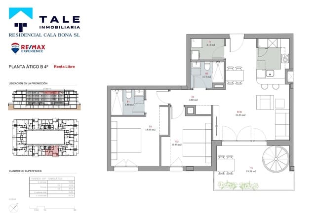 3 quarto Penthouse para venda em Cala Millor, Son Servera - 400 000 € (Ref: 8792610)