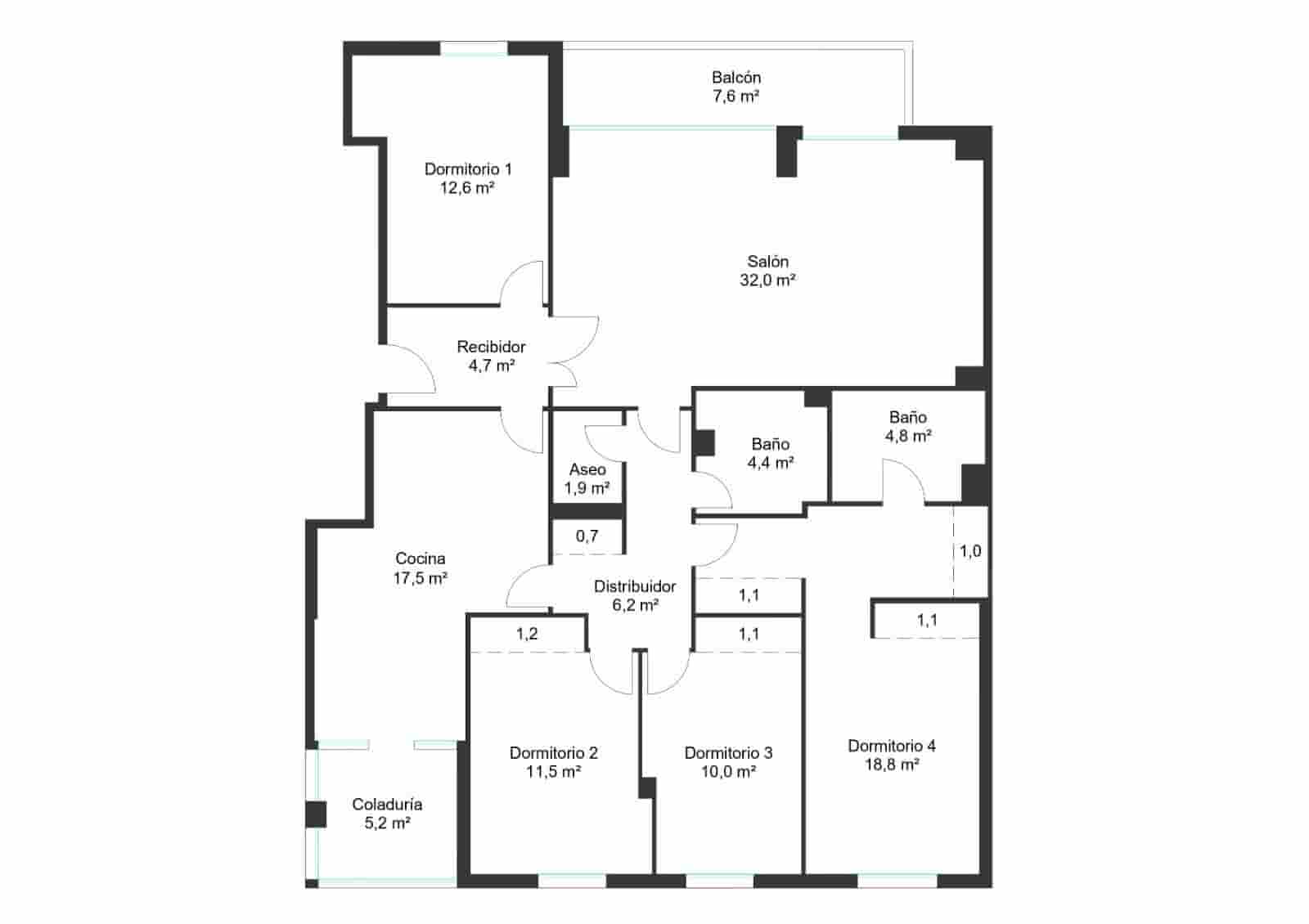 4 sypialnia Mieszkanie na sprzedaż w Palma de Mallorca z garażem - 745 000 € (Ref: 9374583)