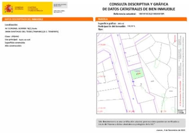 Terreno Non Edificato in vendita in Santiago del Teide - 107.000 € (Rif: 7947711)