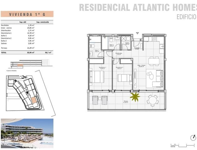 2 Zimmer Apartment zu verkaufen in Playa de Fañabé Alto, Adeje mit Garage - 615.000 € (Ref: 9075676)