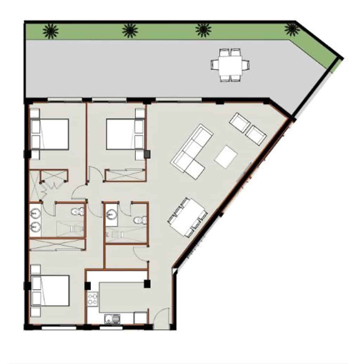3 sypialnia Apartament na sprzedaż w San Miguel de Abona z basenem garażem - 524 005 € (Ref: 9084856)