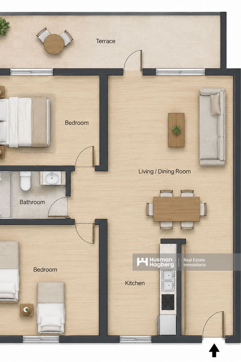 2 sypialnia Apartament na sprzedaż w Albir z basenem - 279 000 € (Ref: 10008210)