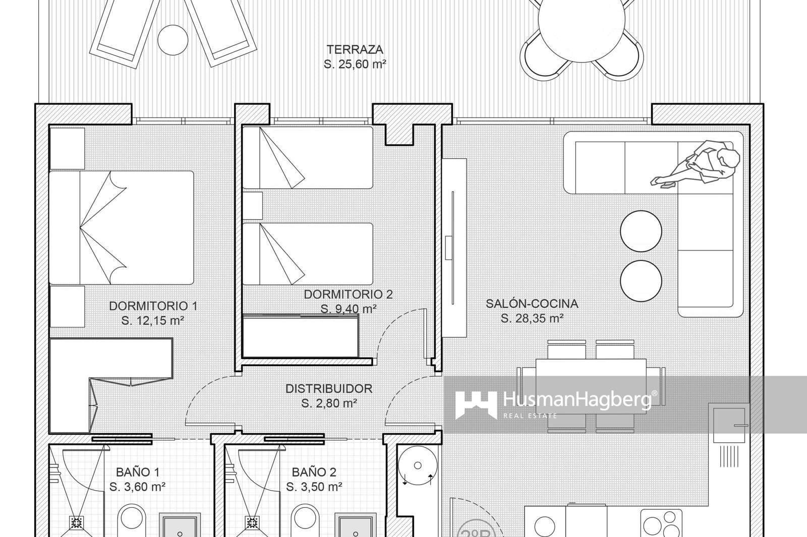 Apartamento de 2 habitaciones en Benidorm en venta con piscina - 345.000 € (Ref: 10010152)