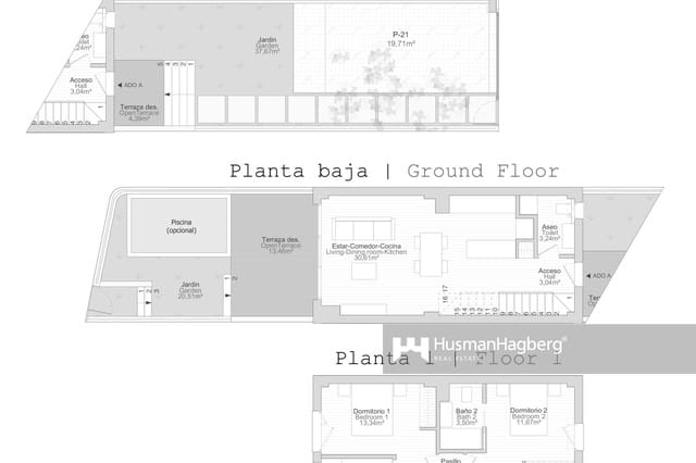 2 bedroom Townhouse for sale in Dénia with pool - € 360,000 (Ref: 10012775)