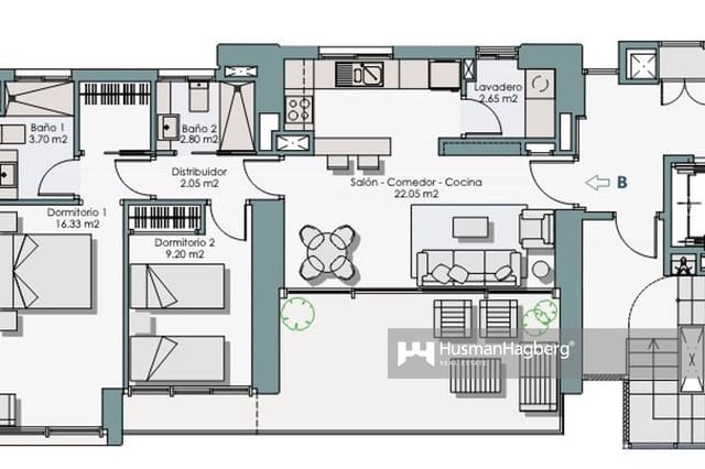 2 quarto Apartamento para venda em Rincón Bajo, Benidorm com piscina - 375 000 € (Ref: 10018804)
