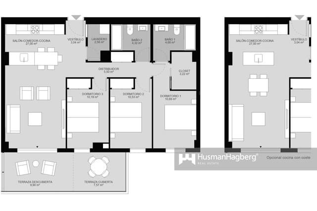 3 sovrum Lägenhet till salu i Platja Vila Joiosa - Platja de Torres, La Villajoyosa / Vila Joiosa med pool - 440 000 € (Ref: 9436750)