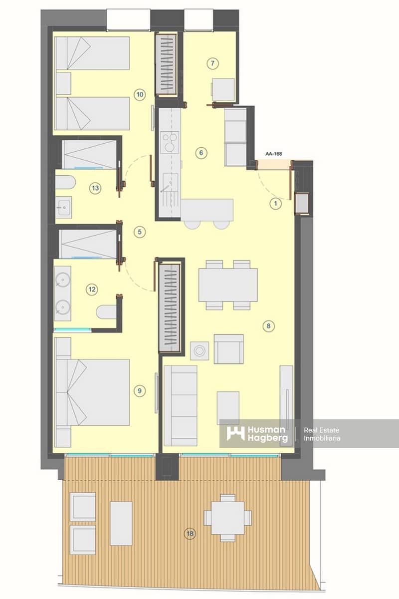 2 sovrum Lägenhet till salu i Benidorm med pool - 699 000 € (Ref: 9460958)