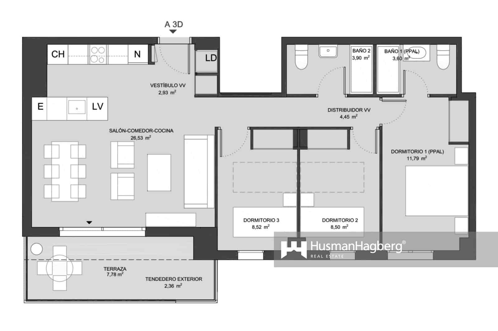3 soverom Leilighet til salgs i Denia med svømmebasseng - € 324 000 (Ref: 9471925)