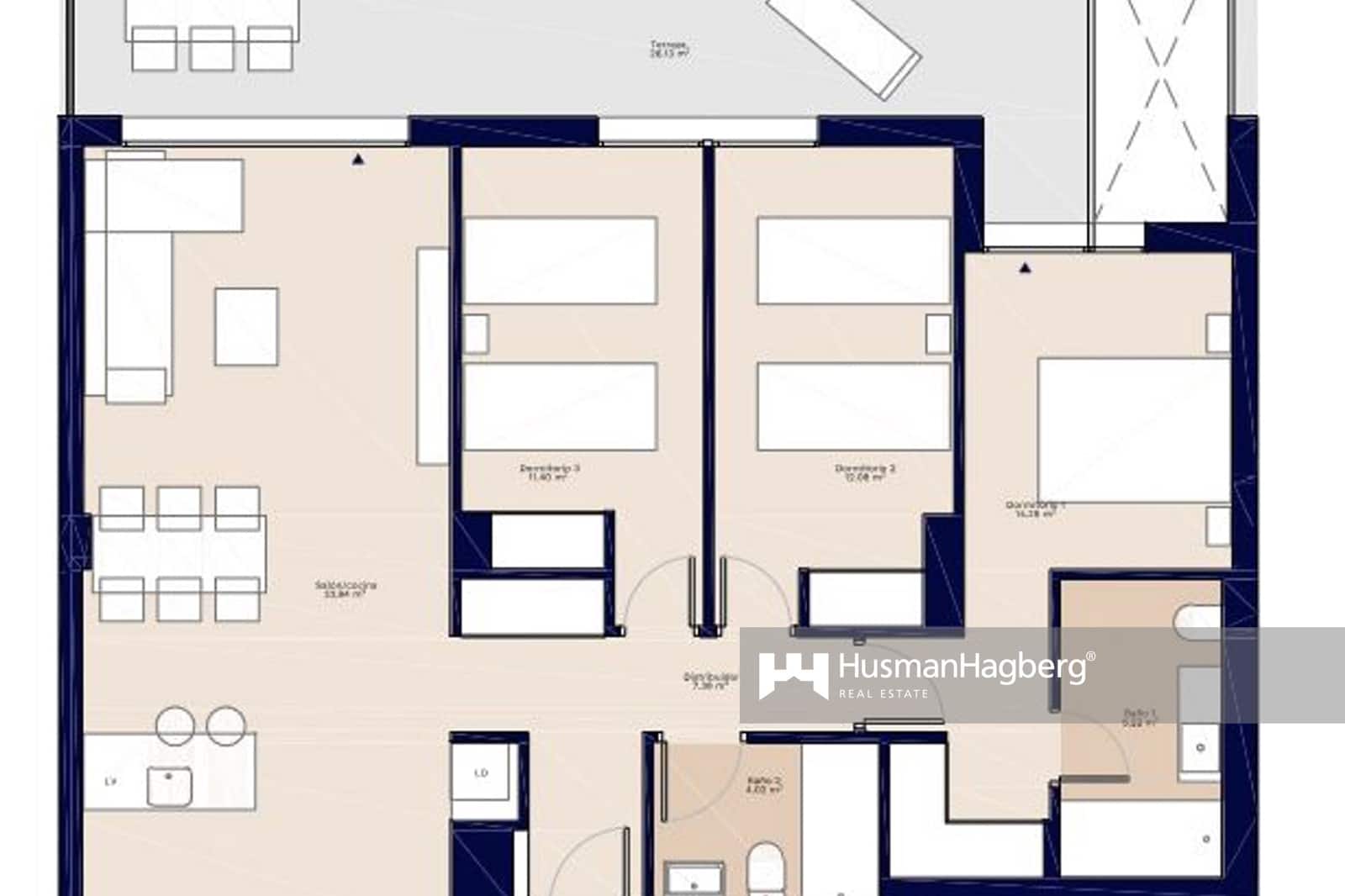 3 sovrum Lägenhet till salu i Denia med pool - 413 000 € (Ref: 9513091)