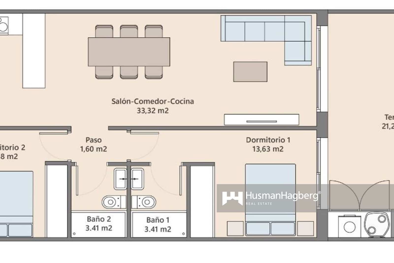 2 sovrum Lägenhet till salu i Benidorm med pool - 279 900 € (Ref: 9547428)