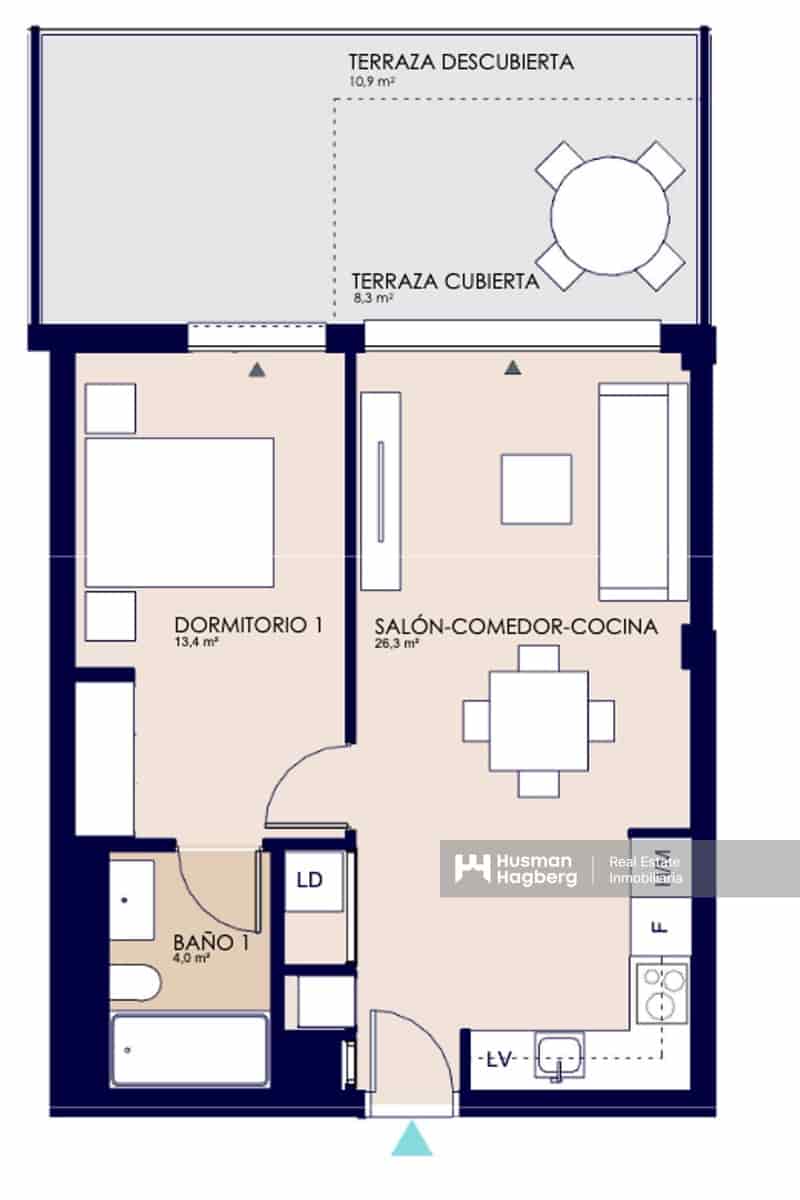 1 soverom Leilighet til salgs i Denia med svømmebasseng - € 228 000 (Ref: 9550453)
