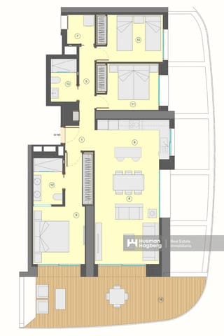 3 soveværelse Lejlighed til salg i Playa Poniente, Benidorm med swimmingpool - € 830.000 (Ref: 9560741)