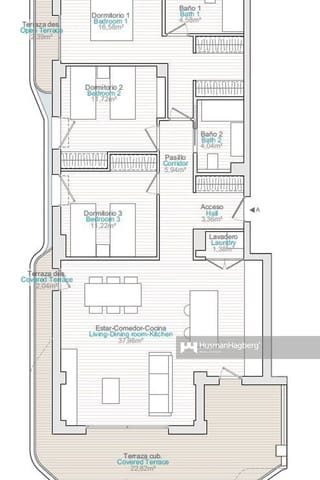 2 sovrum Lägenhet till salu i Platja Vila Joiosa - Platja de Torres, La Villajoyosa / Vila Joiosa med pool - 397 000 € (Ref: 9604497)