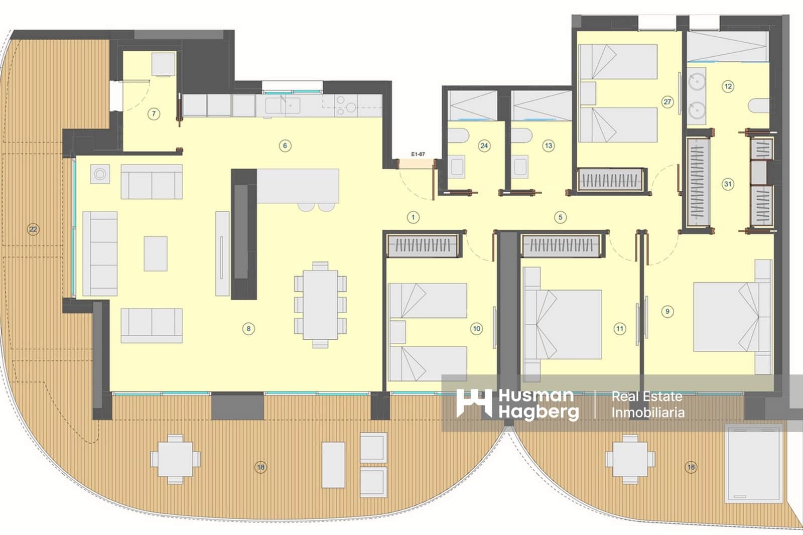 4 soverom Leilighet til salgs i Benidorm med svømmebasseng - € 1 946 000 (Ref: 9651080)
