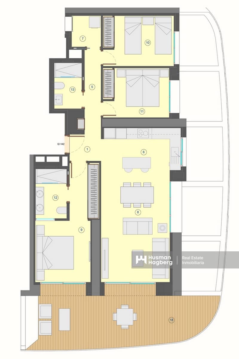 3 soveværelse Lejlighed til salg i Benidorm med swimmingpool - € 830.000 (Ref: 9706141)