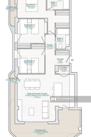 2 slaapkamer Appartement te koop in Platja Vila Joiosa - Platja de Torres, La Villajoyosa / Vila Joiosa met zwembad - € 489.500 (Ref: 9751526)