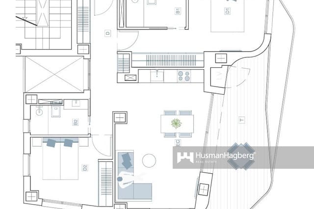 2 soveværelse Lejlighed til salg i Poble Nou - Montiboli, La Villajoyosa / Vila Joiosa med swimmingpool - € 495.000 (Ref: 9758352)