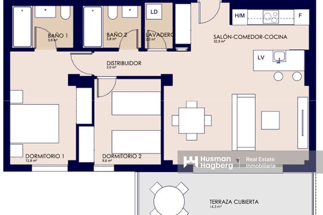 2 camera da letto Appartamento in vendita in Dénia con piscina - 309.000 € (Rif: 9770216)