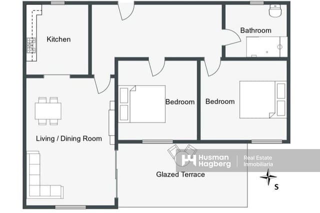 Apartamento de 2 habitaciones en Levante - Playa Fossa, Calpe / Calp en venta con piscina - 225.000 € (Ref: 9801001)