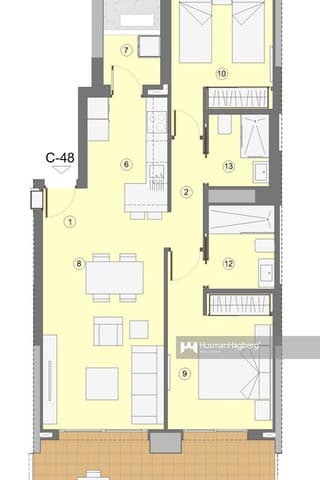 2 quarto Apartamento para venda em Playa Poniente, Benidorm com piscina - 399 000 € (Ref: 9803959)