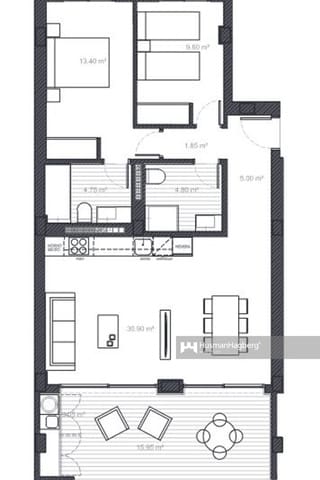 Apartamento de 2 habitaciones en Poble Nou - Montiboli, La Villajoyosa / Vila Joiosa en venta con piscina - 309.000 € (Ref: 9805928)