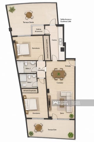 2 quarto Apartamento para venda em Dénia com piscina - 370 000 € (Ref: 9821875)