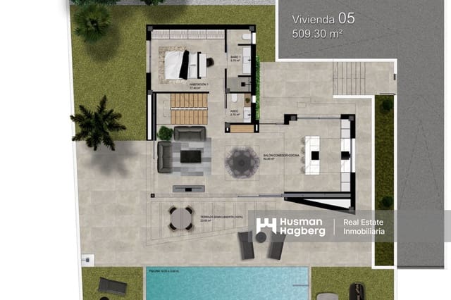 Chalet de 3 habitaciones en Polop en venta con piscina - 860.000 € (Ref: 9968053)