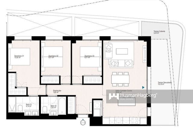 3 makuuhuone Huoneisto myytävänä paikassa Platja Vila Joiosa - Platja de Torres, La Villajoyosa / Vila Joiosa mukana uima-altaan - 543 000 € (Ref: 9976698)