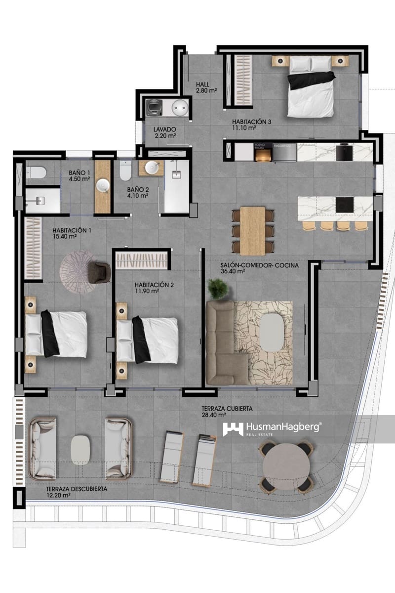 3 slaapkamer Appartement te koop in Benidorm met zwembad - € 451.000 (Ref: 9976700)