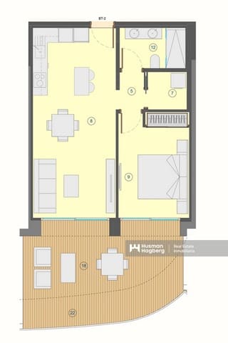 1 soverom Leilighet til salgs i Playa Poniente, Benidorm med svømmebasseng - € 525 000 (Ref: 9986252)